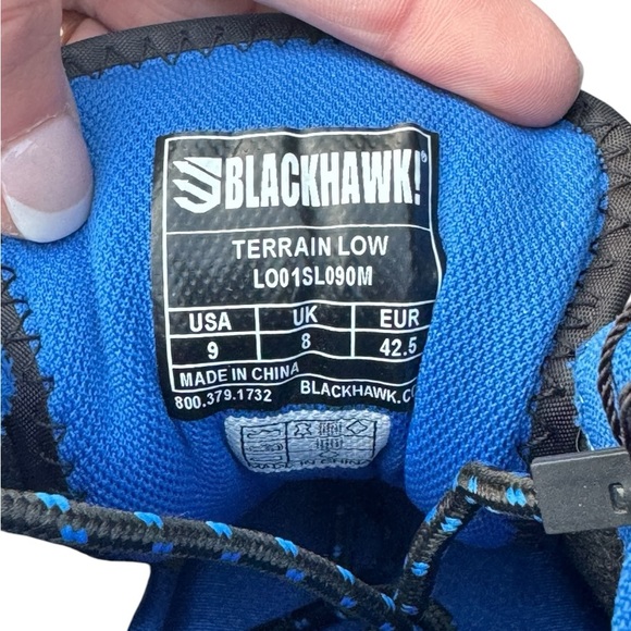 NEW! Blackhawk Terrain Low Hiking/Walking Shoes Leather Slate Blue Mens …